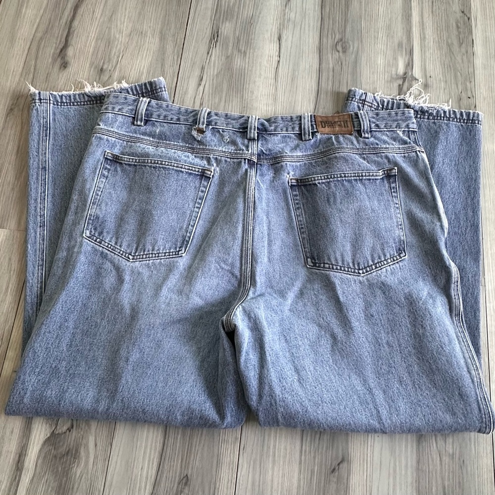 Duluth Trading Co Blue Jeans Size 44x31 Men's Medium Wash Relaxed Fit Natural - Picture 5 of 8